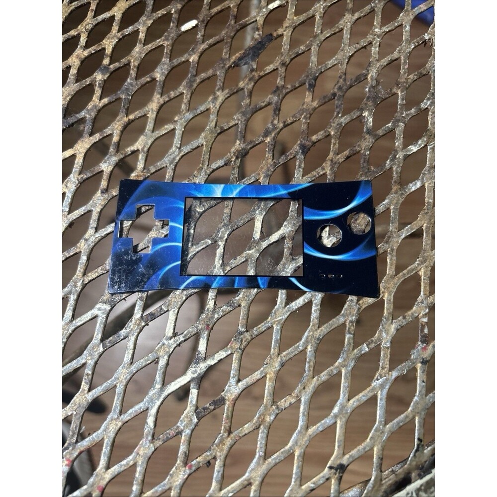 Game Boy Micro Blue Spark Faceplate Face Plate Used Nintendo OEM